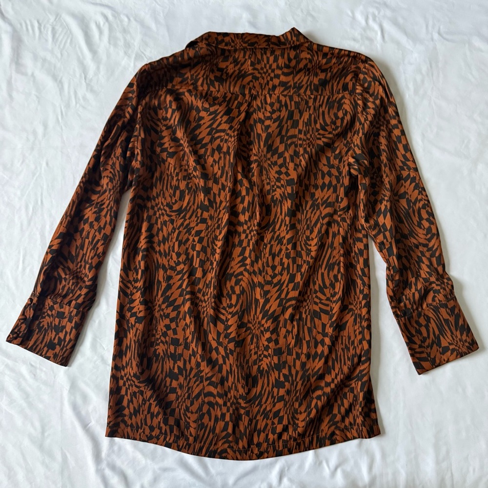Free people Brown and Black Blouse size 2 - Picture 8 of 8